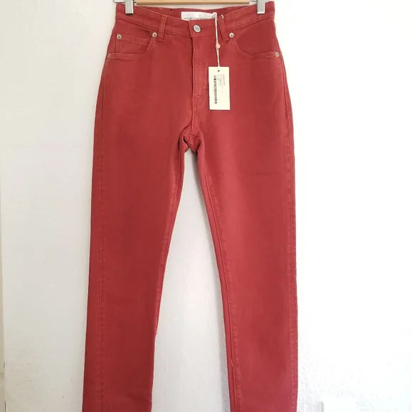 Golden Goose Rust High Rise Jeans Size 27 Brick - Picture 3 of 9